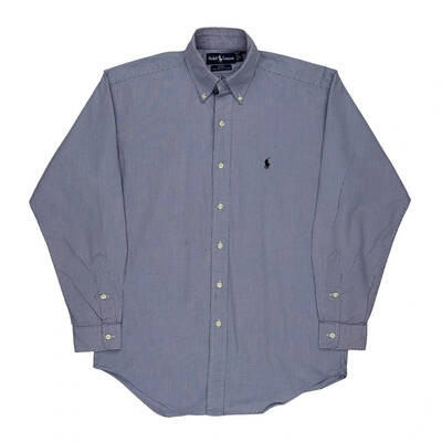 Blake Ralph Lauren Checked Shirt - Small Blue Cotton | Size: small