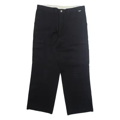 DICKIES Cargo Mens Trousers Black Regular Straight W36 L28