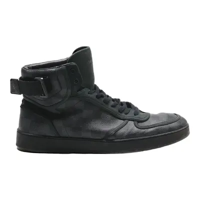 LOUIS VUITTON High Top Trainers Black Leather Womens UK 7.5