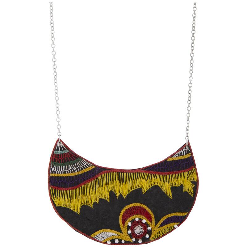 Nomad Heritage Crescent Necklace - Red