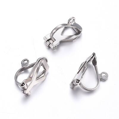 Non-Tarnish 304 Stainless Steel Clip-on Earring Findings