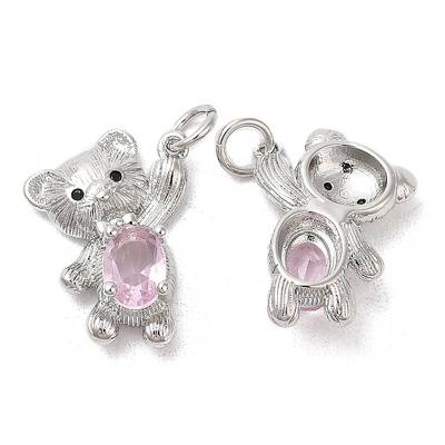 Brass & Glass & Cubic Zirconia Pendants