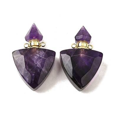 Natural Amethyst Perfume Bottle Pendants