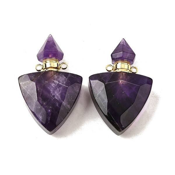 Natural Amethyst Perfume Bottle Pendants