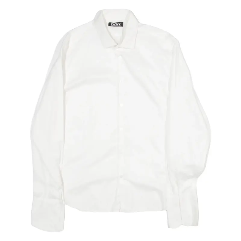 DKNY Mens Shirt White Long Sleeve M