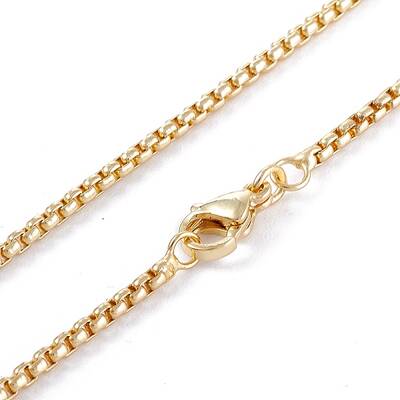Brass Box Chain Necklaces