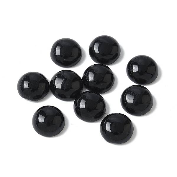 Natural Black Onyx(Dyed and Heated) Cabochons