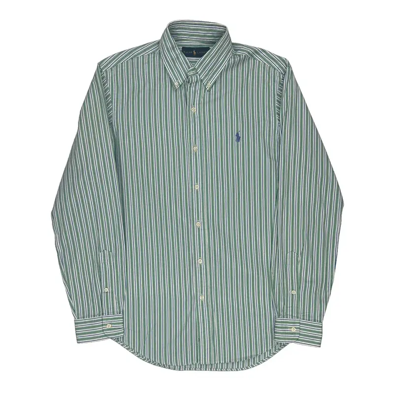 Ralph Lauren Striped Shirt - Small Blue Cotton