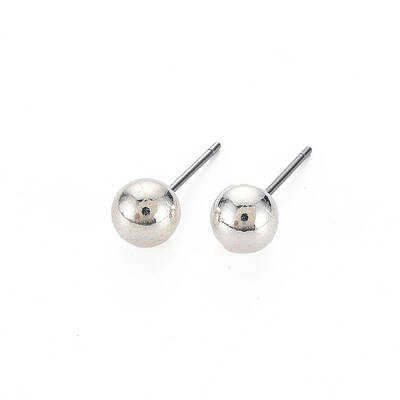 CCB Plastic Ball Stud Earrings for Women