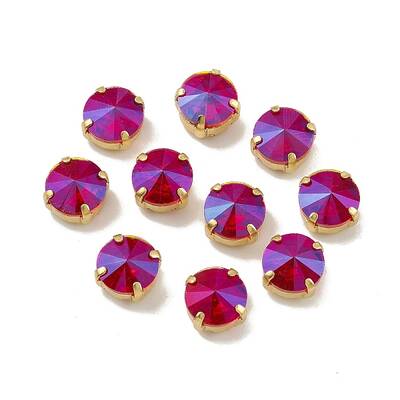 Flat Round Moonlight Effect Sew on Rhinestone