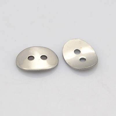 Tarnish Resistant 2-Hole Oval 304 Stainless Steel Buttons