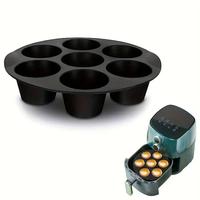 Silicone Cake Mold, 1 Count 7-Hole Air Fryer Accessories, Microwave Baking Mold, Food Grade Baking Cake Silicone Mold, Baking...