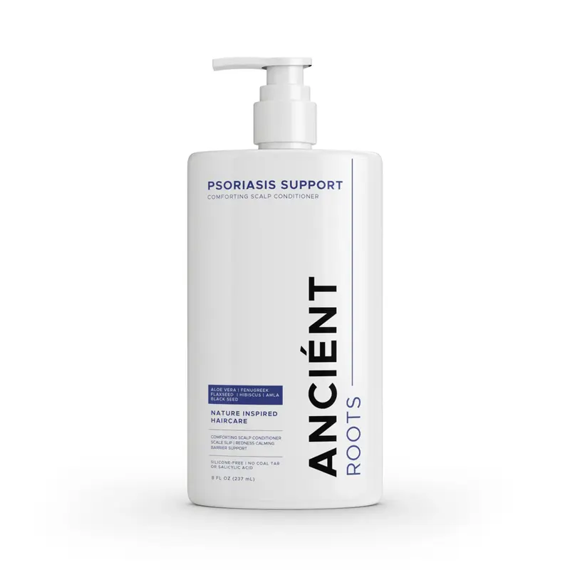 Ancient Roots Psoriasis Support Conditioner for Dry Flaky Scalp, Comforting Scalp Conditioner with Aloe Vera, Fenugreek, Flax...