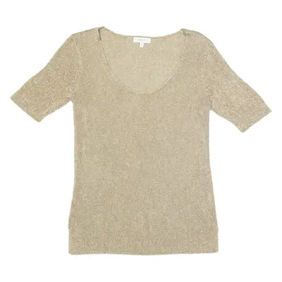REISS Sheer Womens Top Gold S
