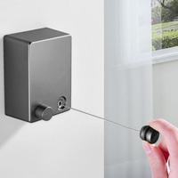 Stainless Steel Retractable Clothes Line, Wall Mounted Punch Free Invisible Retractable Clothes Line, Laundry Tools & Accesso...