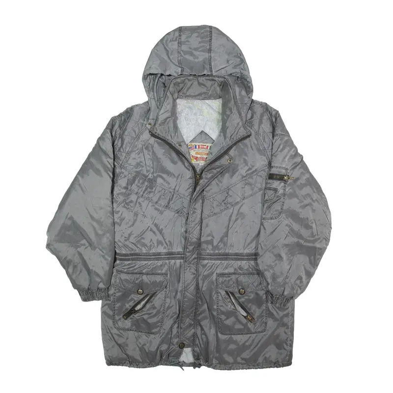 MEXCAN Insulated Parka Coat Grey Mens L
