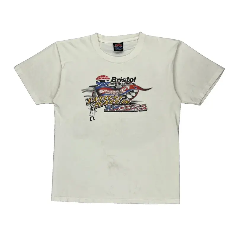 Bristol Motor Speedway Speedway Motorsports Graphic T-Shirt - Large White Cotton