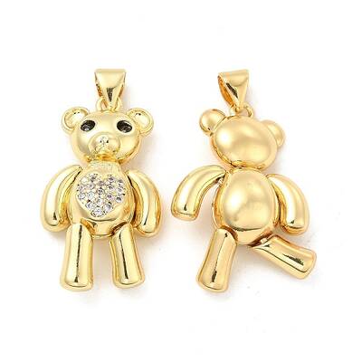 Brass Micro Pave Cubic Zirconia Pendants