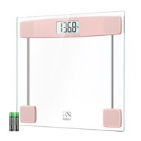 FITINDEX Bathroom Scale for Body Weight, Highly Accurate Digital Weighing Scale with Large LCD Display, Transparent and Slim ...