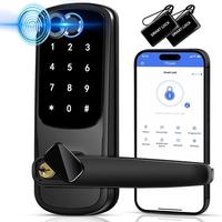 5 in 1 Smart door locking tool,Biometric Door Knobs & App Control, keyless entry door locking tool requiring batteries, with ...