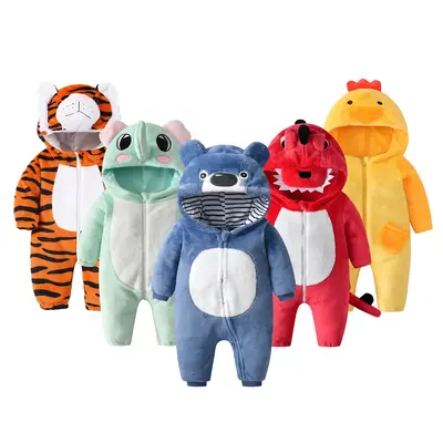 Children Tiger Flannel Soft Holiday Costumes, Cartoon One Piece Pajamas for Boys Girls, Kids Fuzzy Jumpsuit for Autumn, Toddl...