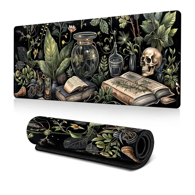 Dark Academia Pattern Mouse Pad, 1 Count Rectangle Gaming Mouse Pad, Mouse Mat, Non-slip Rubber Base Desk Mat for Gaming & Of...