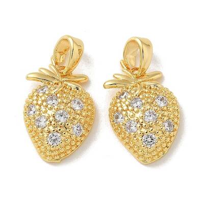 Brass Micro Pave Cubic Zirconia Pendents