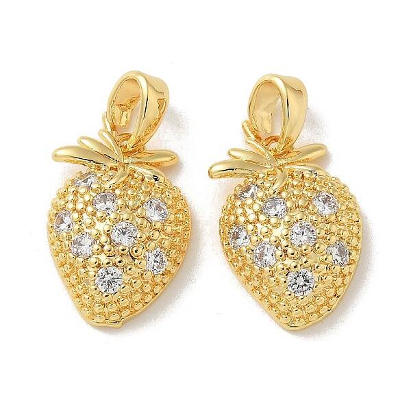 Brass Micro Pave Cubic Zirconia Pendents