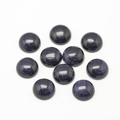 Synthetic Blue Goldstone Cabochons