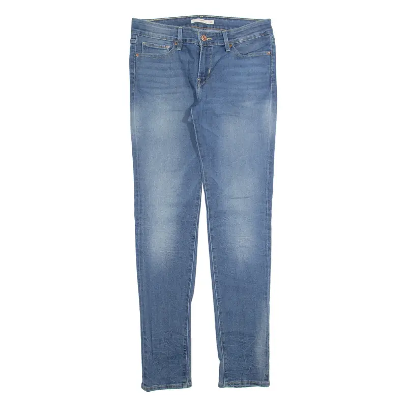 LEVI'S 711 Womens Jeans Blue Slim Skinny Stone Wash W28 L30