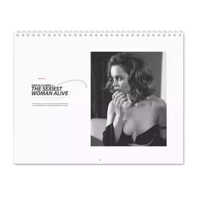 Emilia Clarke Mother Of Dragons 2025 Wall Calendar