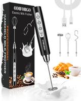 ODIFORGO Milk Frother Handheld with 3 Heads, mix Fruit juice powder，Prebiotic Powder，Electric Whisk Drink Foam Mixer with...