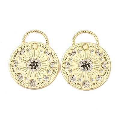 Brass Clear  Cubic Zirconia Pendants