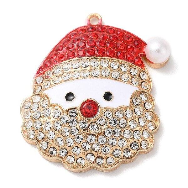 Christmas Zinc Alloy Rhinestone Pendnats
