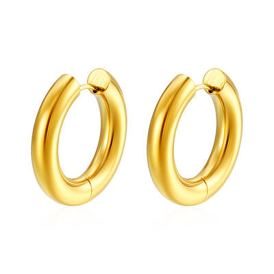 Elegant Stainless Steel Hoop Earrings