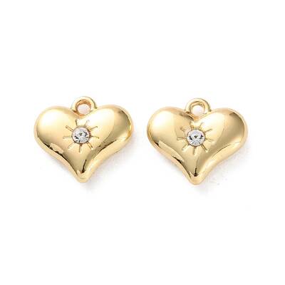 Rack Plating Alloy Rhinestone Pendants