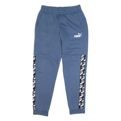 PUMA Mens Joggers Blue Tapered S W28 L28