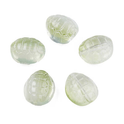 Transparent Spray Painted Glass Beads