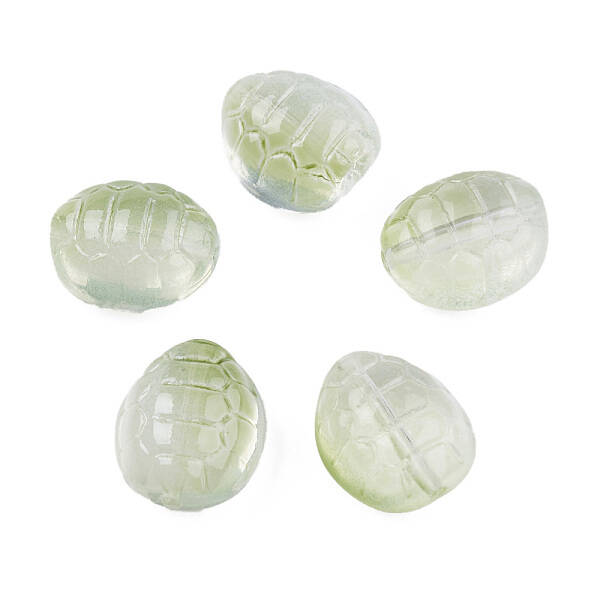 Transparent Spray Painted Glass Beads