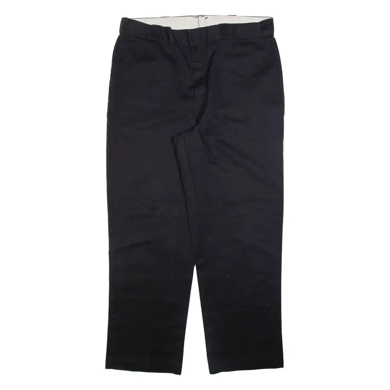 DICKIES Mens Trousers Black Regular Straight W40 L32
