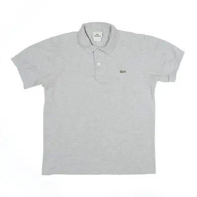 LACOSTE Polo Shirt Grey Short Sleeve Mens S