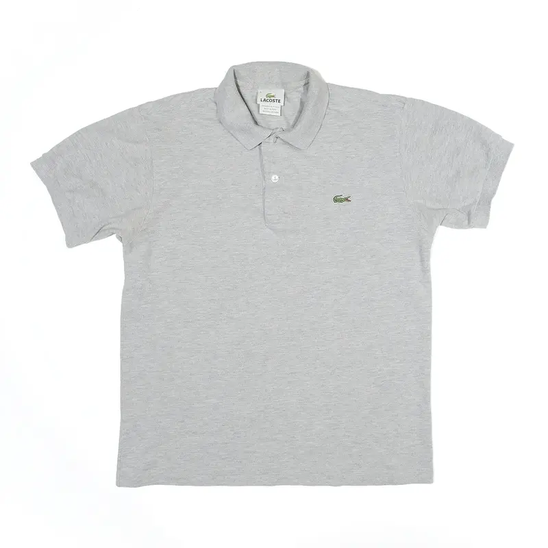 LACOSTE Polo Shirt Grey Short Sleeve Mens S