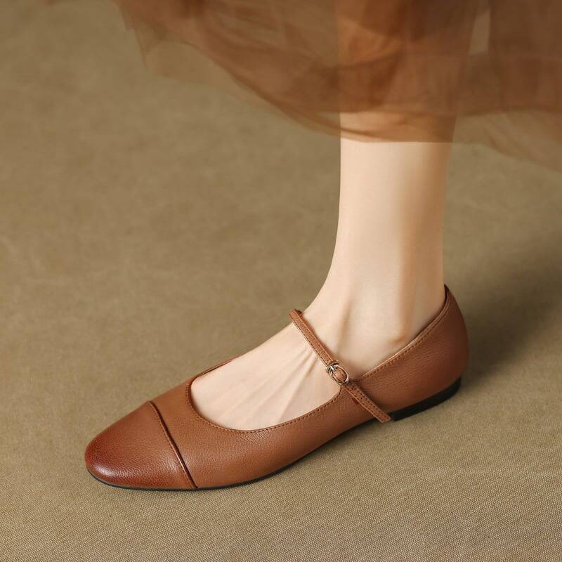CHIKO Rickelle Round Toe Block Heels Mary Jane Flats