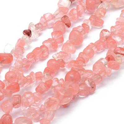 Cherry Quartz Glass Beads Strands