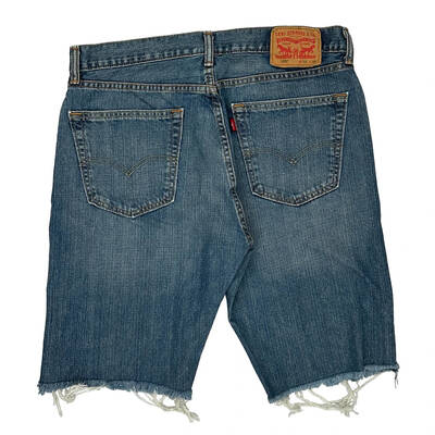 505 Levis Denim Shorts - 34W 10L Blue Cotton