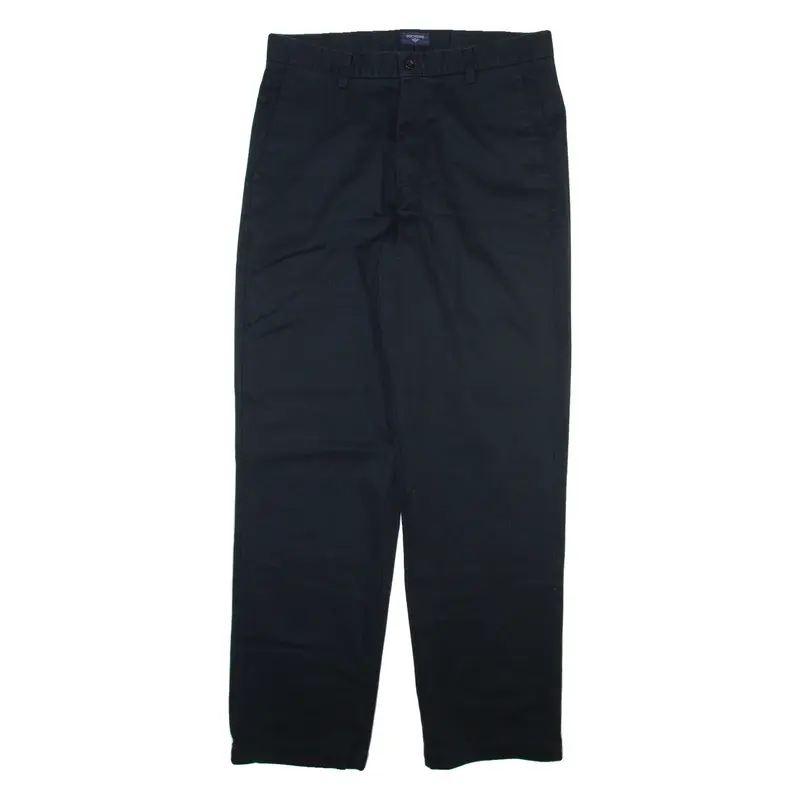 DOCKERS Mens Trousers Black Regular Straight W33 L32