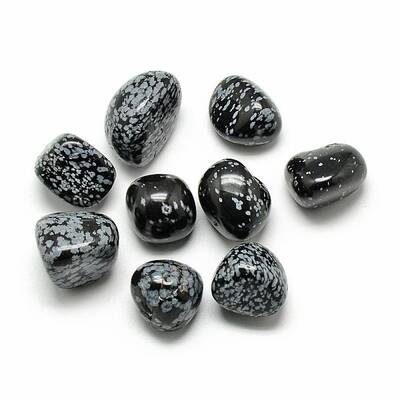 Natural Snowflake Obsidian Gemstone Beads