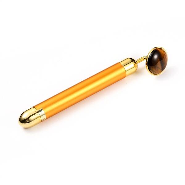 Natural Tiger Eye Electric Massage Sticks (No Battery)