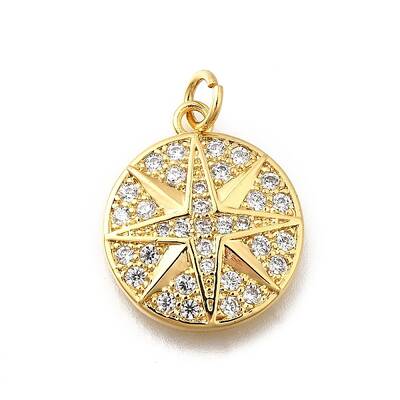 Brass Micro Pave Clear Cubic Zirconia Pendants
