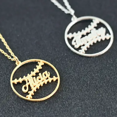 Sport name Jewelry, Softball Necklace, Baseball Necklace, Softball Jewelry, Softball Team Gift, Softball Coach Gift, symbol p...
